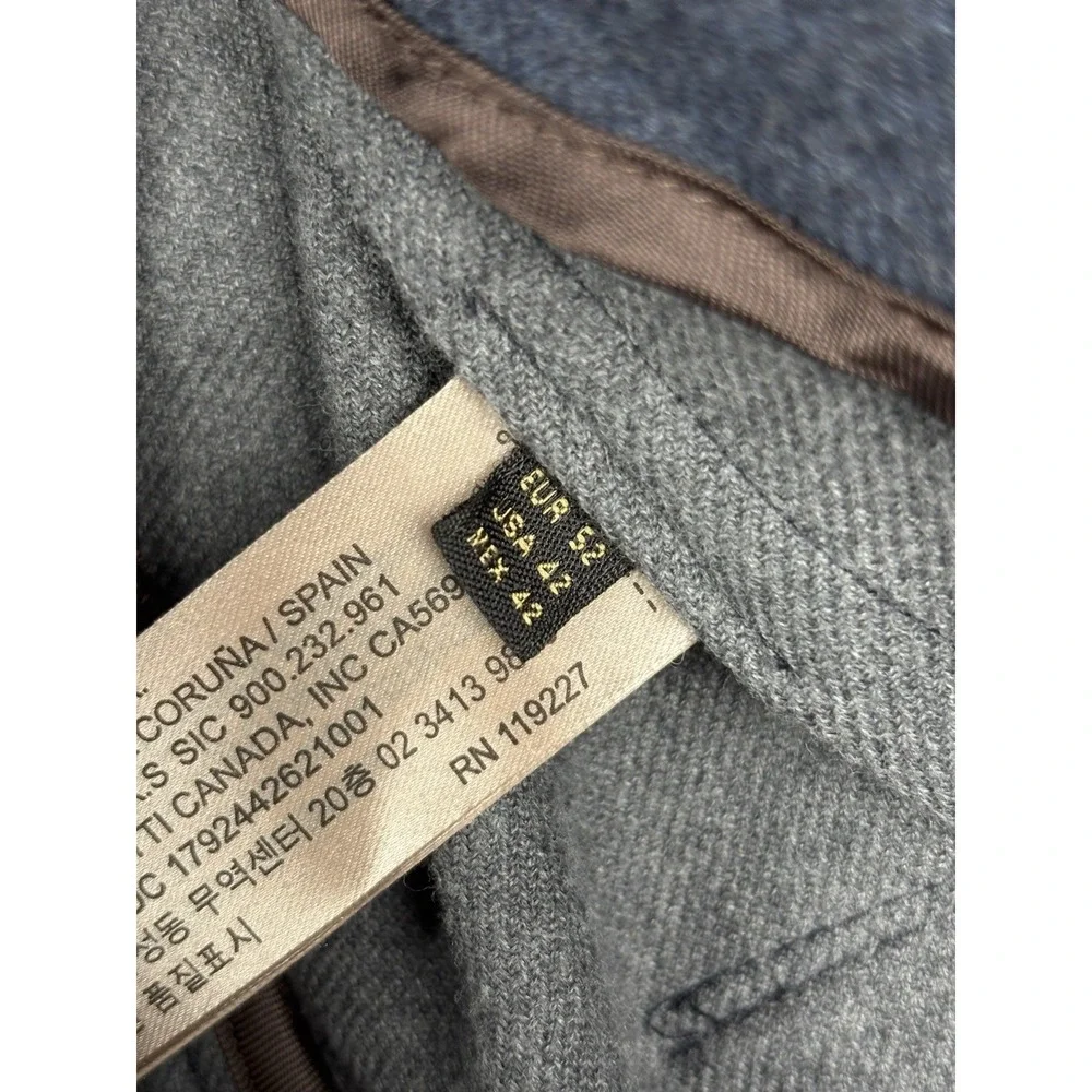 Massimo Dutti Mens 42 Blazer Blue Extra Fine Cotton Elbow Patch Bulgaria Jacket